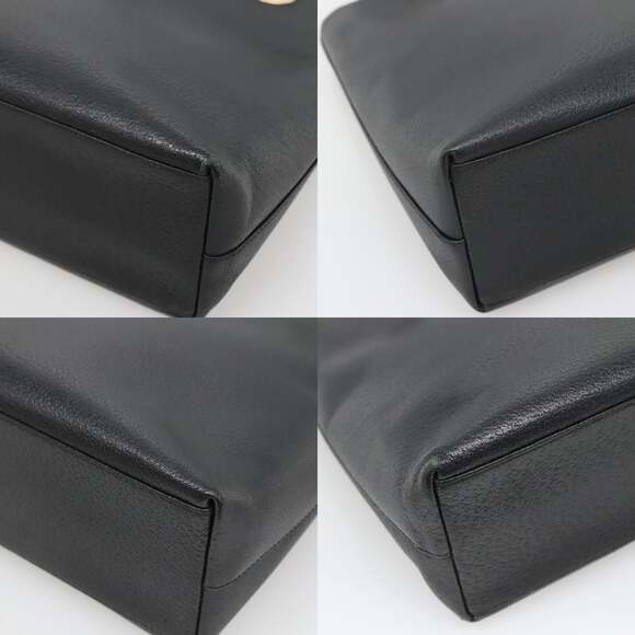 GUCCI Tote Bag Leather Black Gold 002 2040 002 2040 - Picture 10 of 12